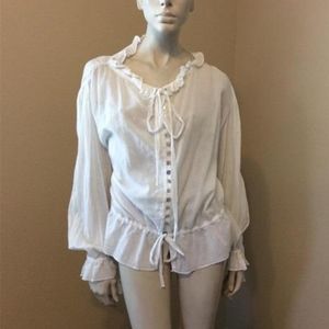 Billy Blues White Peasant Top